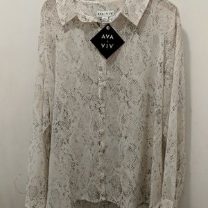 Ava viv snakeskin pattern blouse